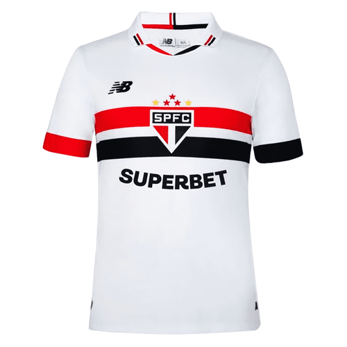 Camisa New Balance São Paulo I 24/25 Torcedor Branco