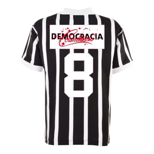 Camisa Coimbra Corinthians Retrô Socrates 1982 Nº 8 Preto