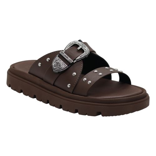 Tamanco Rasteira Moleca 5504.103 Chocolate