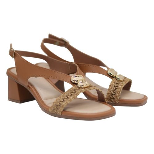 Sandália Salto Mississipi MF722 Caramelo