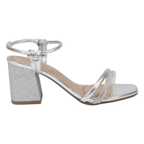 Sandália Salto Bloco Beira Rio 8436.213 MET Prata