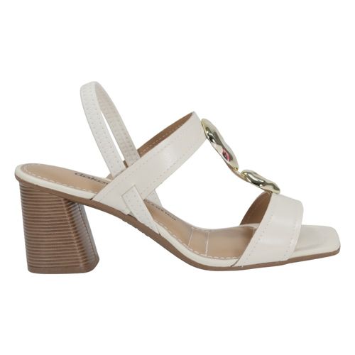 Sandália Salto Bloco Dakota Y9769 Branco