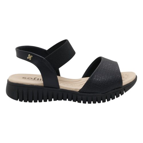 Sandália Anabela Softli 10140 Preto