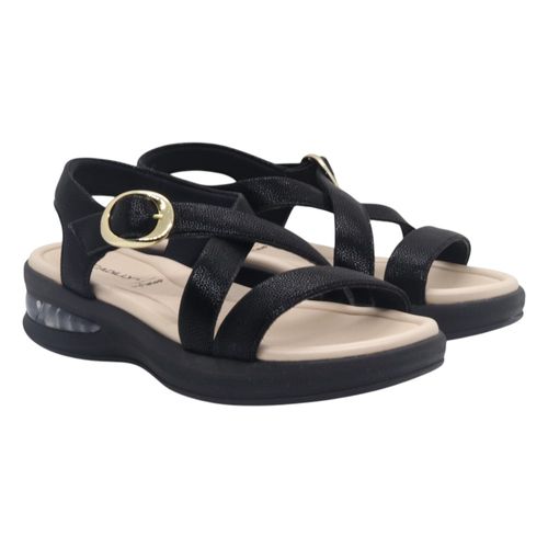 Sandália Softstep Anabela Piccadilly 599006 Preto