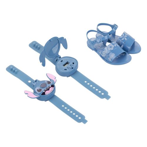 Sandália Stitch Time Grendene Kids 23248 Azul