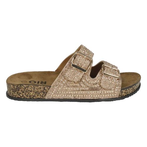 Tamanco Rasteira By Rio 1891.8A Champanhe