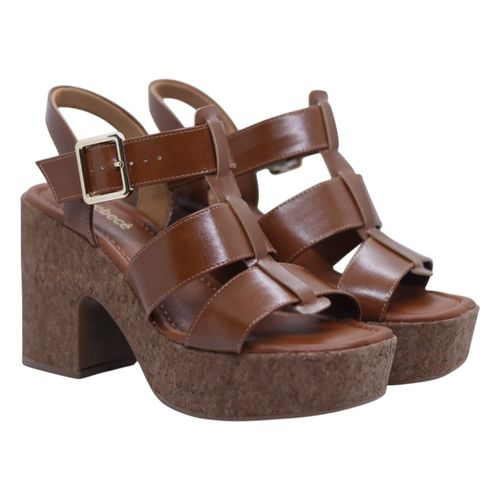 Sandália Salto Bebece T5119-054 Cafe