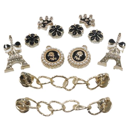 Botons Crocs Di Santinni Torre Eiffel 08 Dourado