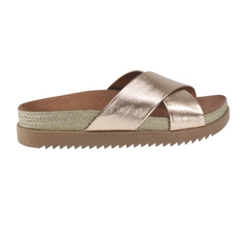 Tamanco Rasteira Moleca 5500.215 Metalizado Ouro