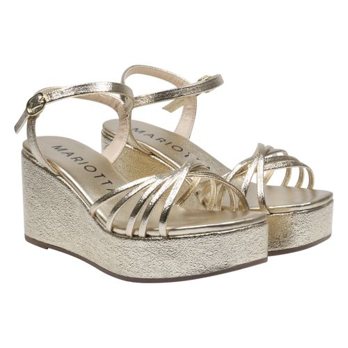 Sandália Anabela Mariotta 20316.03 Dourado