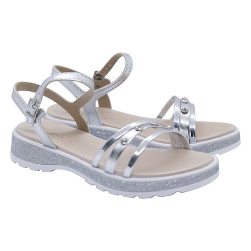 Sandália Rasteira Molekinha 2361.210 Prata