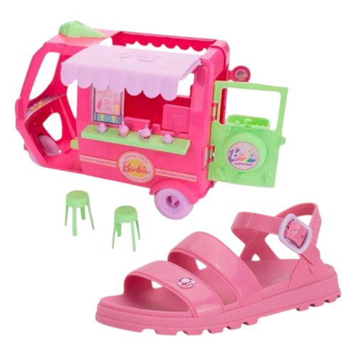 Sandália Grendene Kids Barbie Sorveteria 23221 Nº 26/27 | 32/33 Rosa