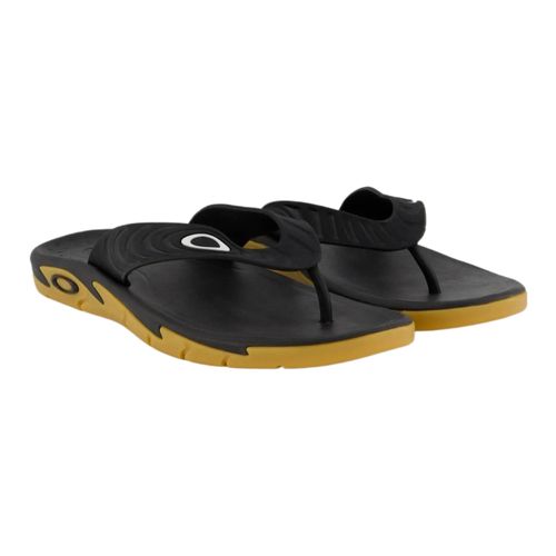 Chinelo Oakley Crowd 100503 Preto/Amarelo