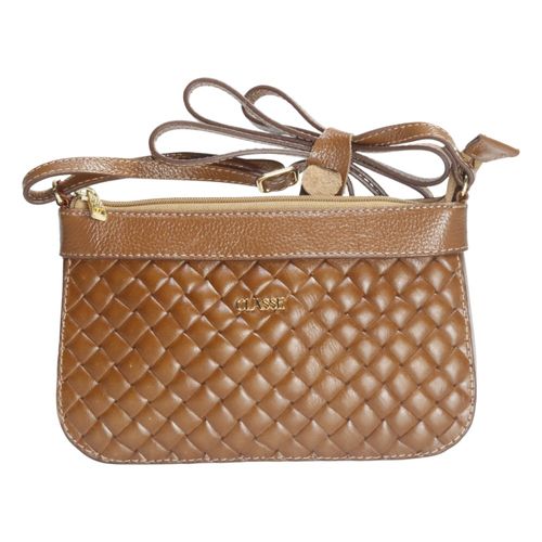 Bolsa Classe Couro 2150 Tramado Nocciola