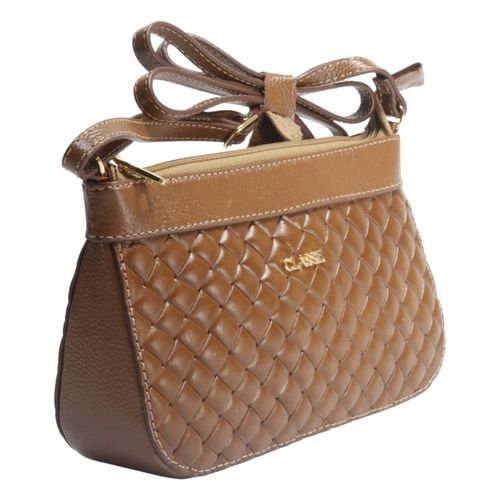 Bolsa Classe Couro 2150 Tramado Nocciola