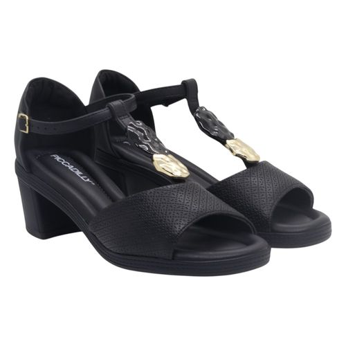 Sandália Salto Bloco Piccadilly 566078 Preto