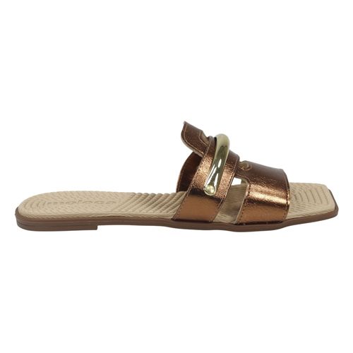 Tamanco Rasteira Moleca 5558.105 Bronze