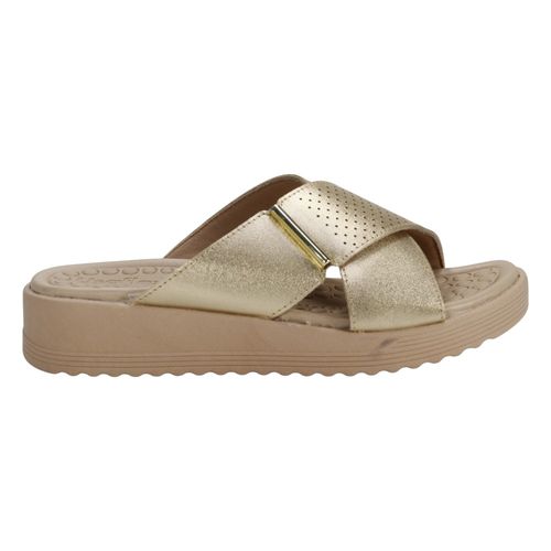 Tamanco Rasteira Usaflex MA10003 Ouro