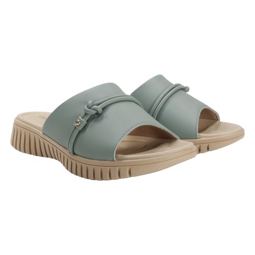 Tamanco Rasteira Usaflex UD11008 Verde Claro