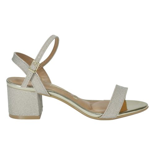 Sandália Salto Bloco Vizzano 6291.900 Gliter Dourado