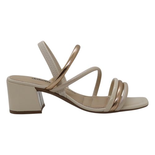 Sandália Salto Bloco Dakota Y8291 Bege