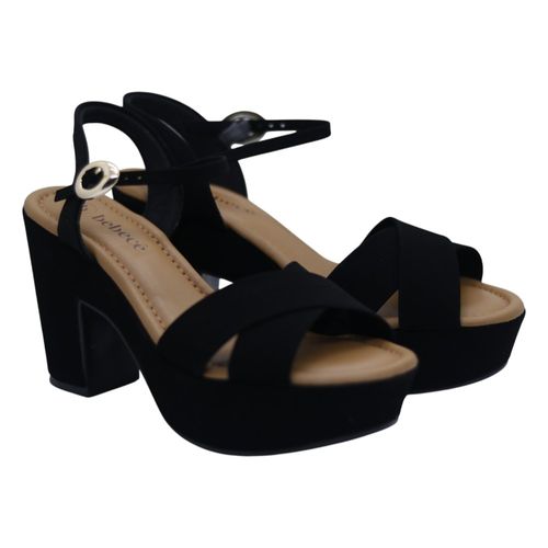 Sandália Salto Bloco Bebecê T5118-162 Preto