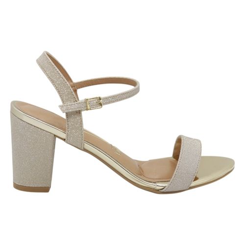 Sandália Salto Vizzano 6262.474 Gliter Dourado