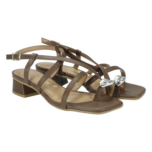 Sandália Salto Bloco Vizzano 6454.123 Marrom