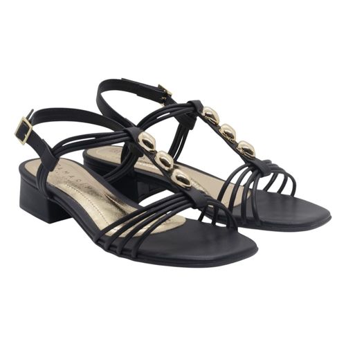 Sandália Salto Bloco Ramarim 2548203 Preto