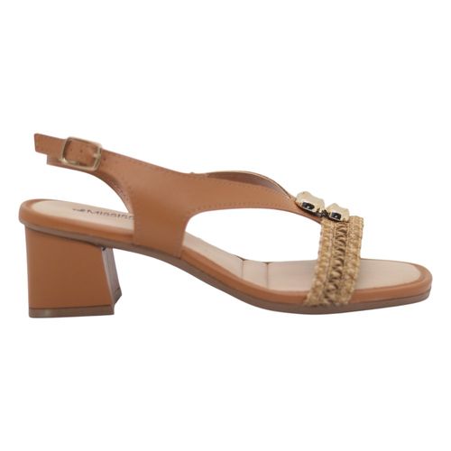 Sandália Salto Mississipi MF722 Caramelo