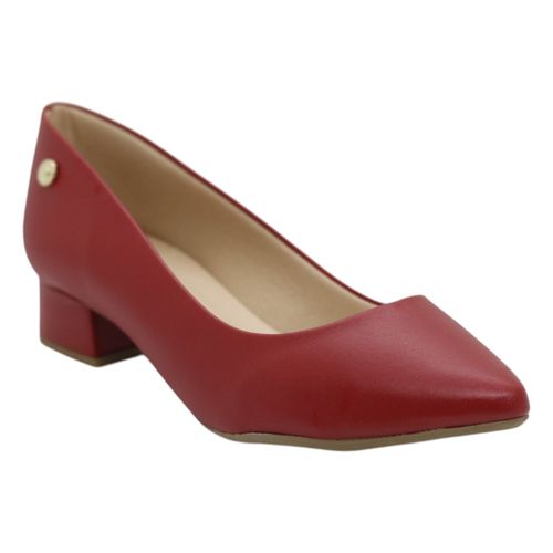 Scarpin Salto Bloco Pisamare 448.6357 Vermelho