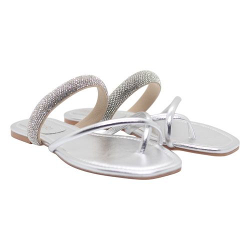 Tamanco Rasteira Dandara 477.6676 Prata