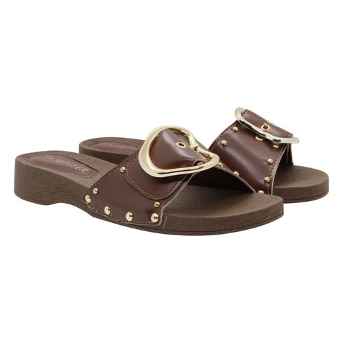 Tamanco Rasteira Via Jupiter 51002 Cafe