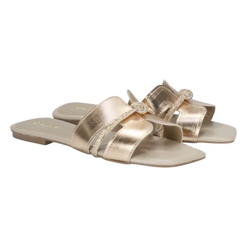 Tamanco Rasteira Ana Julia 2040 Bronze