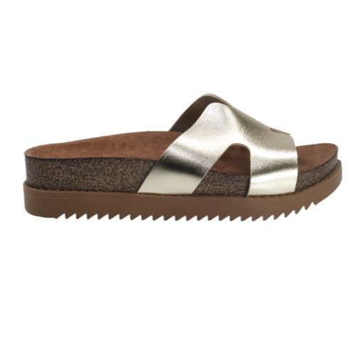 Tamanco Rasteira Moleca 5500.100 Metalizado Dourado