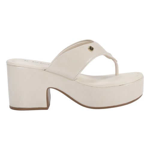 Tamanco Salto Bloco Bebecê T4061-021 Aveia