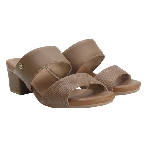 Tamanco Salto Usaflex AE3201 Camel