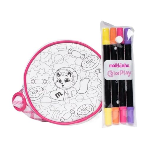 Bolsa Molekinha Para Colorir 20072.1 Branco