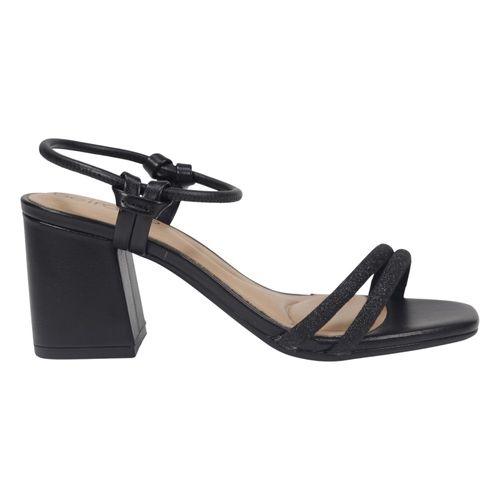 Sandália Salto Bloco Beira Rio 8436.213 GLITER Preto