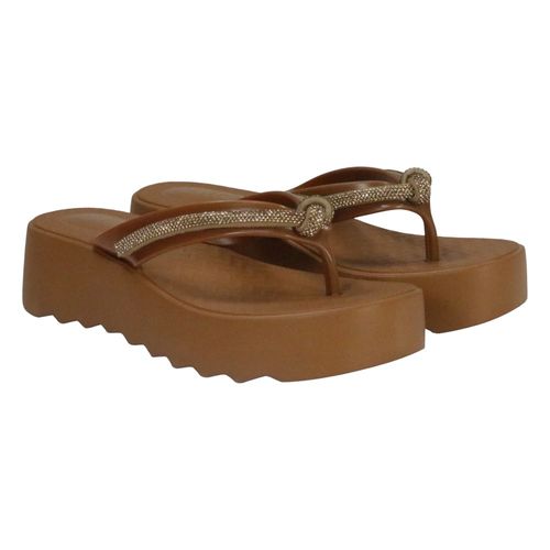 Tamanco Anabela Sua Cia 8519.17039 Marrom