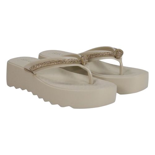 Tamanco Anabela Sua Cia 8519.17039 Areia