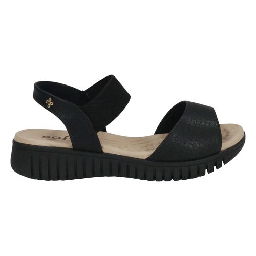 Sandália Anabela Softli 10140 Preto