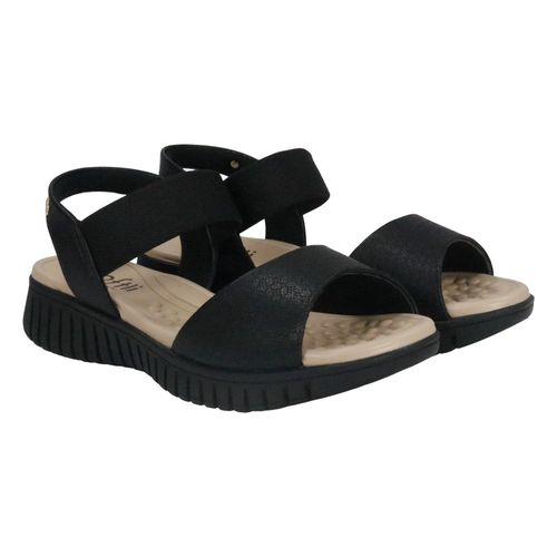 Sandália Anabela Softli 10140 Preto
