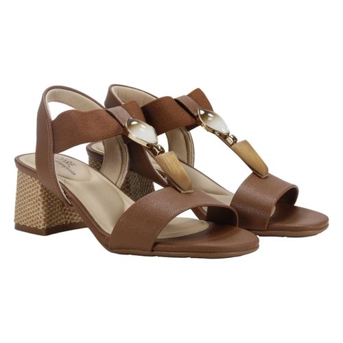 Sandália Salto Bloco Modare 7172.113 Avelã