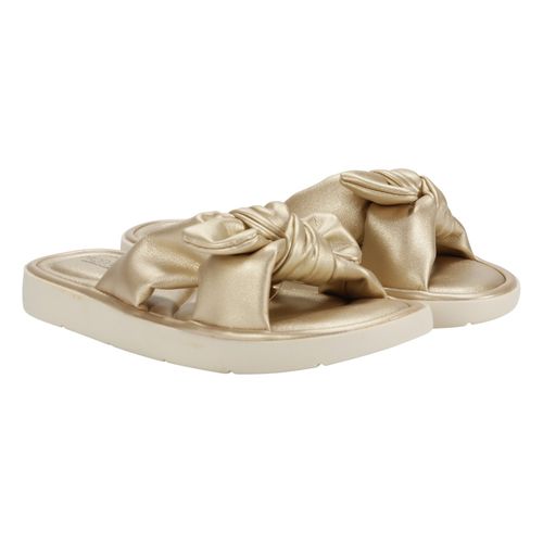 Tamanco Rasteira Modare 7208.101 Met Dourado