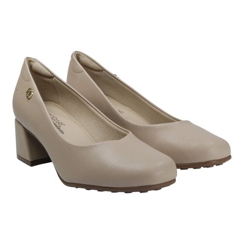 Scarpin Salto Bloco Modare 7373.100 Bege