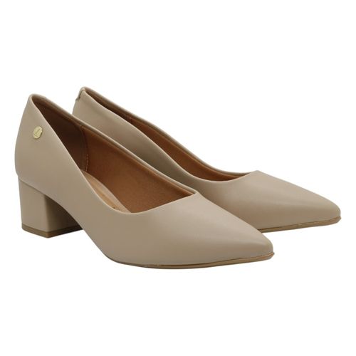 Scarpin Salto Bloco Vizzano 1220.315 Bege