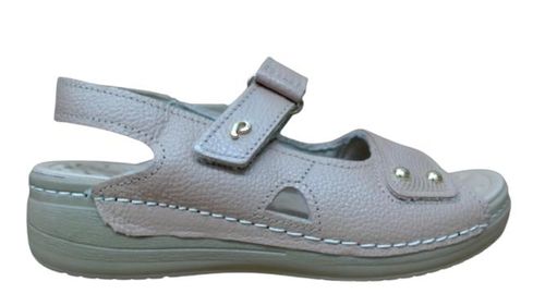 Sandália Anabela Pegada Bege