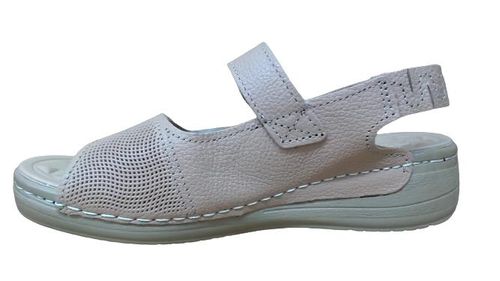 Sandália Anabela Pegada Bege