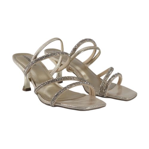 Sandália Salto Via Marte 177-045 Ouro